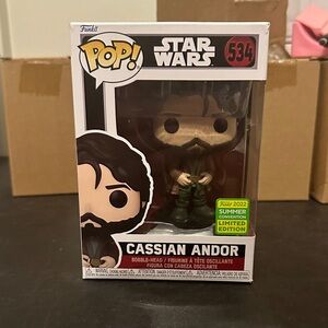 Funko Pop Star Wars Cassian Andor Figure - Brown and Green